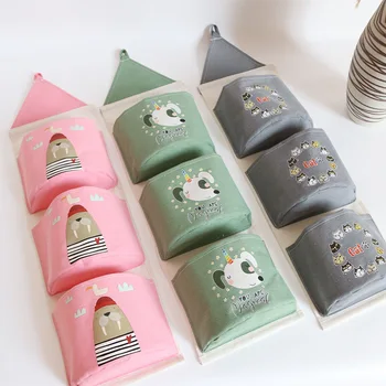 

Home Three Pockets Wall Hanging Storage Bag Hanging Bag Animal Cartoon Storage Hanging Pocket Rear Storage Hanging Bag