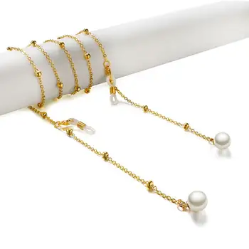 

Fashion White Pearl Glasses Chain Beaded Sunglass Reading Eyeglasses Chain Cord Holder Rope For Men Women Couples Accessories