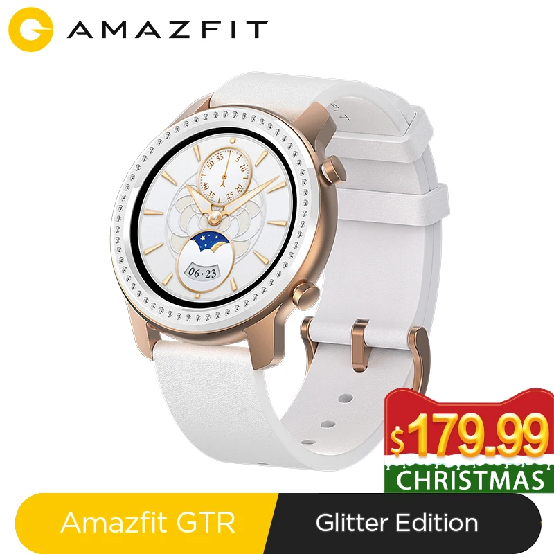 Блестящие новые Смарт-часы Amazfit GTR 42 мм, 5 АТМ, умные часы, 12 дней, батарея, управление музыкой, для Xiaomi, Android, IOS