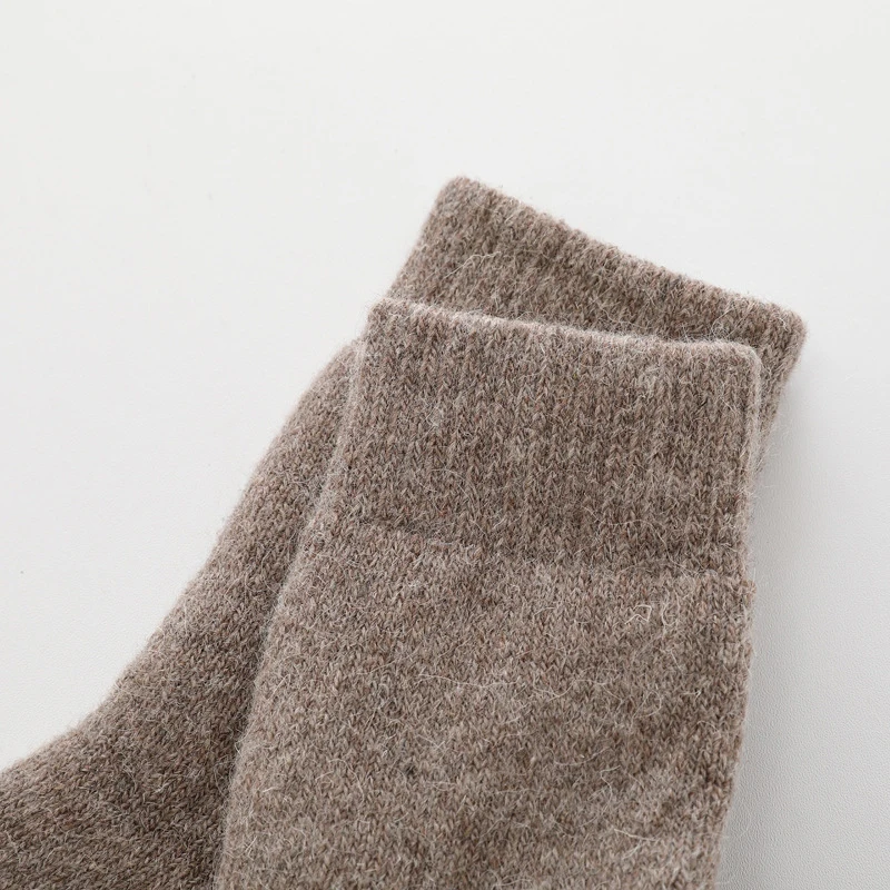 Russia Super Thicker Solid Socks Merino Wool Rabbit Socks Against Cold Snow Winter Funny Happy Female Women