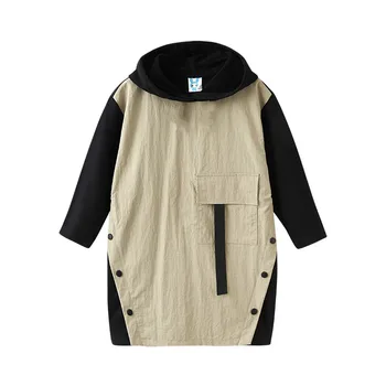 

4 To 14 Years New 2020 Autumn Girls Dress Kids Hoodies Dress Patchwork Children Casual Dress Pocket Baby Clothes Casual, #9130