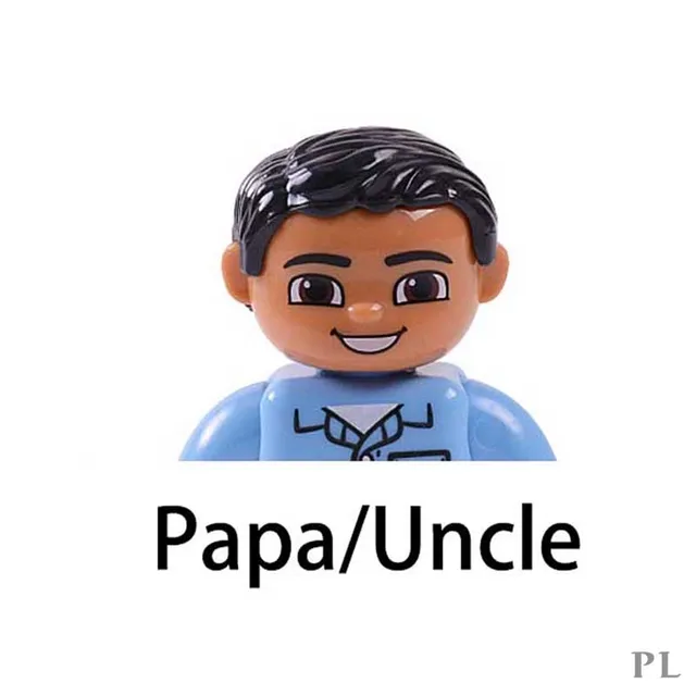 MOC DIY Big Building Blocks Scene Doll Figures Educational Toy Compatible Large Bricks Assembly Children Kids Gifts For Girl Boy Uncle