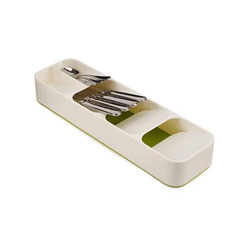 

Kitchen Drawer Storage Box Knife Fork Separate Storage Tray Divider Tableware tools Drop Shipping - White
