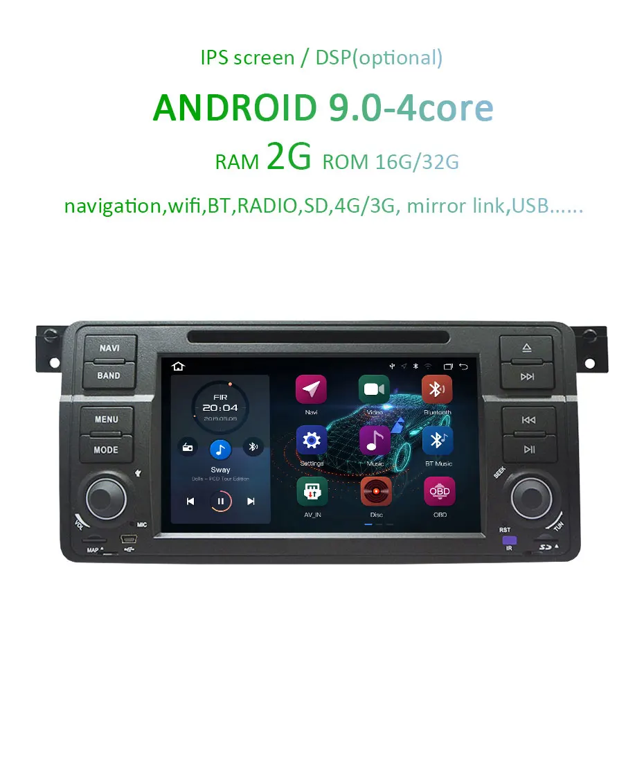 Excellent Android 9.0 DSP 4G RAM 64G DVD GPS for BMW E46 M3 Rover 75 MG ZT Octa Core/QUAD Core Radio Player Navigation Stereo IPS SCREEN 2 Excellent Android 9.0 DSP 4G RAM 64G DVD GPS for BMW E46 M3 Rover 75 MG ZT Octa Core/QUAD Core Radio Player Navigation Stereo IPS SCREEN 2