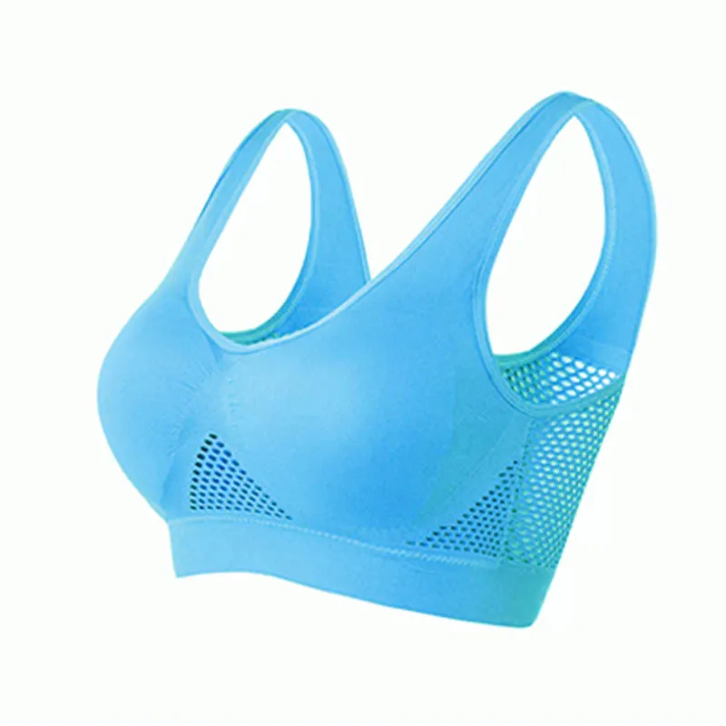 M-6XL Women Hollow Out Fitness Yoga Sports Bra For Running Gym Padded ...