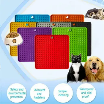 

Pet Lick Food Mat for Dogs Cats Licky Slow Feeder Cat Dog Feeding Dogs Cats Mat Mar 2nd #