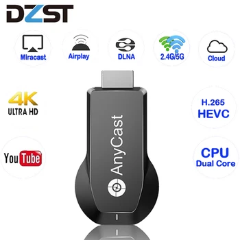 

DZST Anycast M100 Wireless Wifi Display Dongle Receiver 2.4G 5G HDMI 4K Ultra HD Wifi DLNA AirPlay HDMI TV Stick sustain Netflix