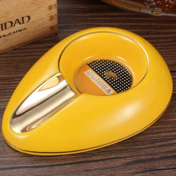 

COHIBA Ashtray Home Gadgets Ceramic Pocket Ashtray Outdoor Car Ash Tray Smoke Accesoires Single Cigar Holder