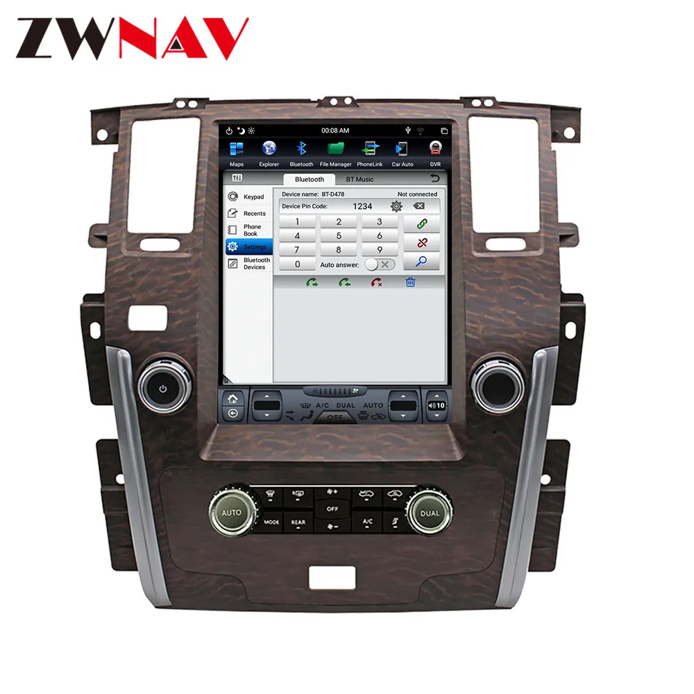 12.1" Android 9 64+4G Tesla With DSP Carplay Car Multimedia Player Stereo For NISSAN PATROL 2010+ Auto Radio GPS Navigation