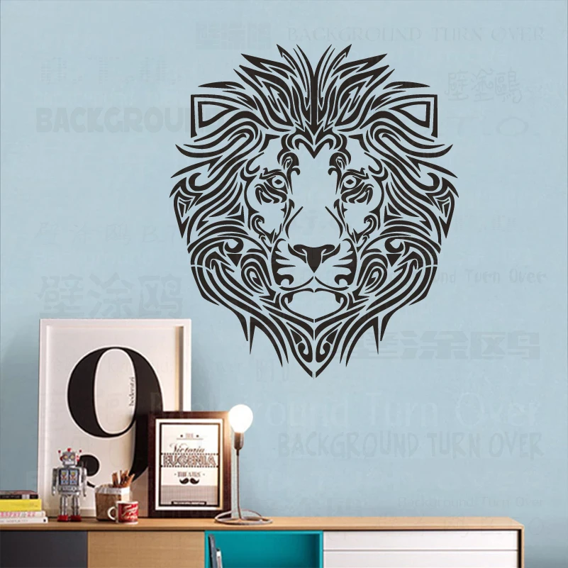 Estêncil para Decoração de Tinta de Parede Grande 50cm-90cm Pintura de Mandala no Bloqueio Nichos de Leão Caligrafia Tatuagem S171