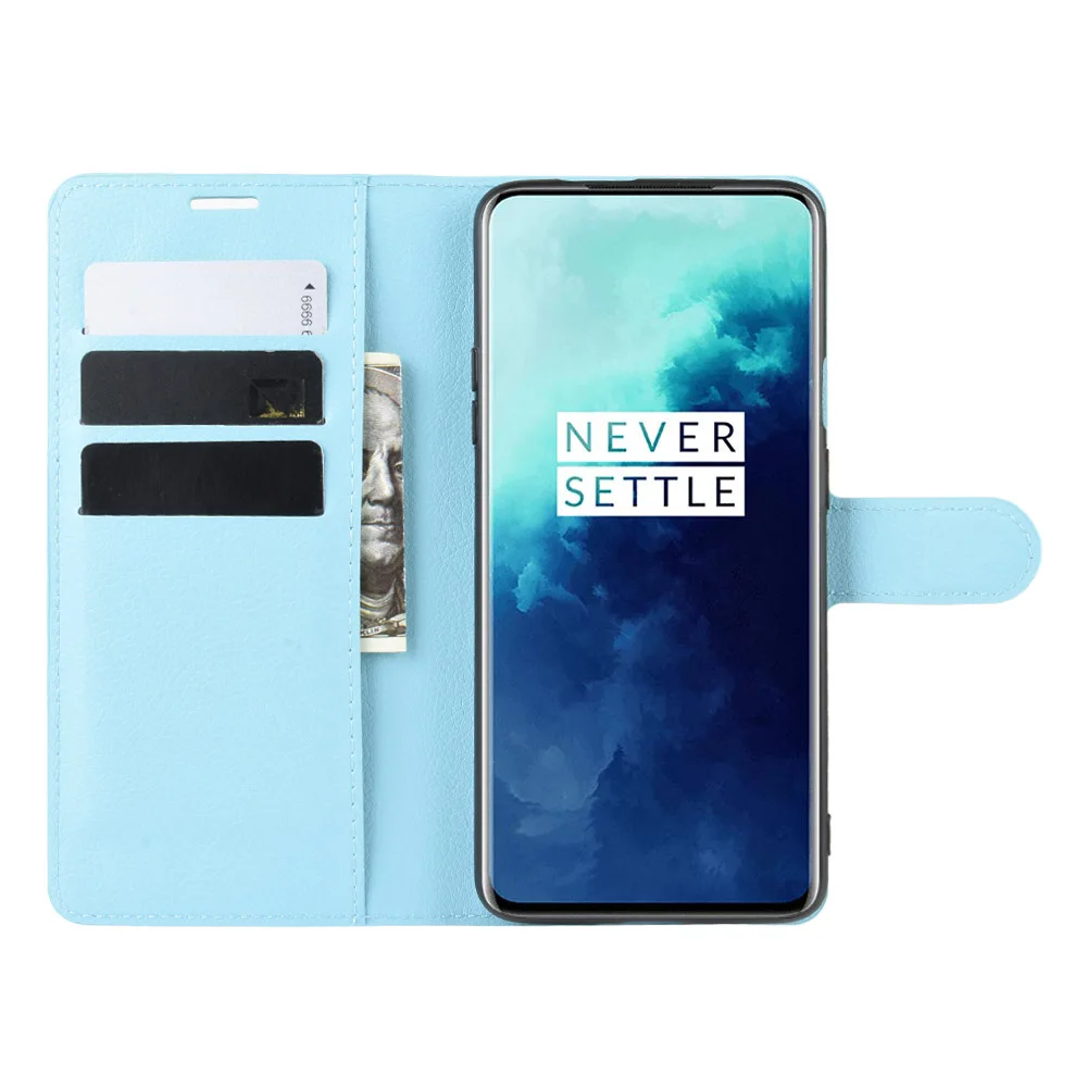Чехол для Oneplus One Plus 7T Pro, роскошный флип-чехол из искусственной кожи с текстурой личи, кожаный чехол-бумажник для Oneplus7T Pro mlaren Edition, чехол-подставка для телефона