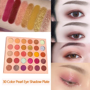 

30 Color Profession Matte Eyeshadow Palette Glitter Highlighter Shimmer Make Up Pigment Eyeshadow Palette
