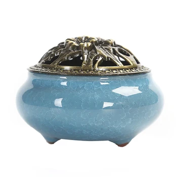 

Ceramic Incense Burners Portable Porcelain Censer Buddhism Incense Holder for Home Tea House Yoga Studio