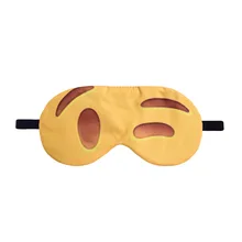 Стиль дизайн милый мультфильм плюшевые дышащие глаза патч озорные желтые глаза Экспрессия сон затенение защита глаз патч целые