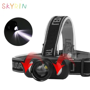 

Portable mini XPE LED Headlamp USB Rechargeable Camping Head lamp Fishing headlight with Bicycle Clip