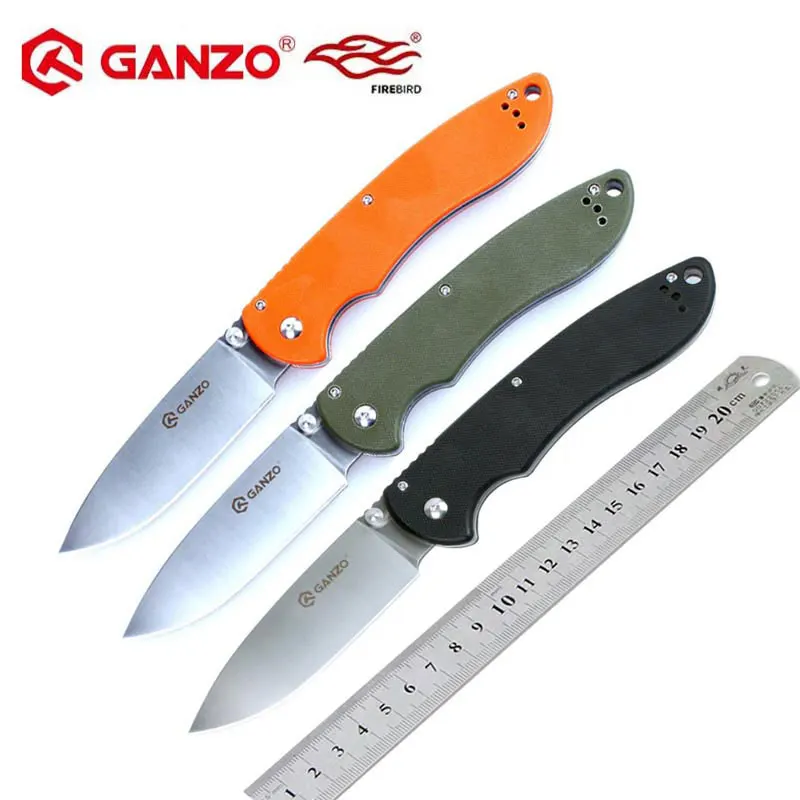 Ganzo G740 58 60HRC 440C Лезвие G10 Ручка 3 цвета Складной нож Тактический Походный