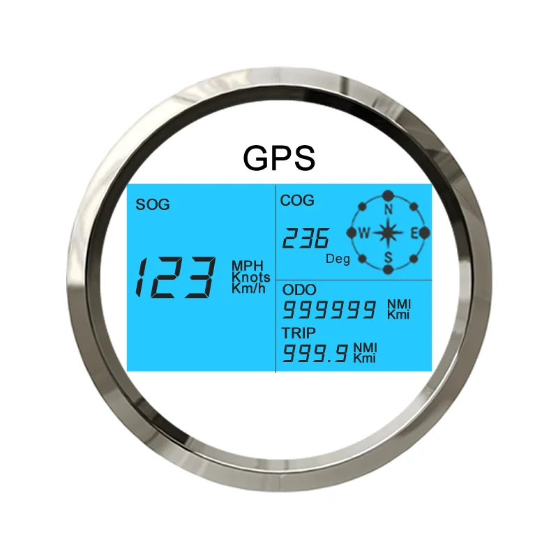 GPS 속도계, 나침반 디지털 0  299 노트 해양 보트용