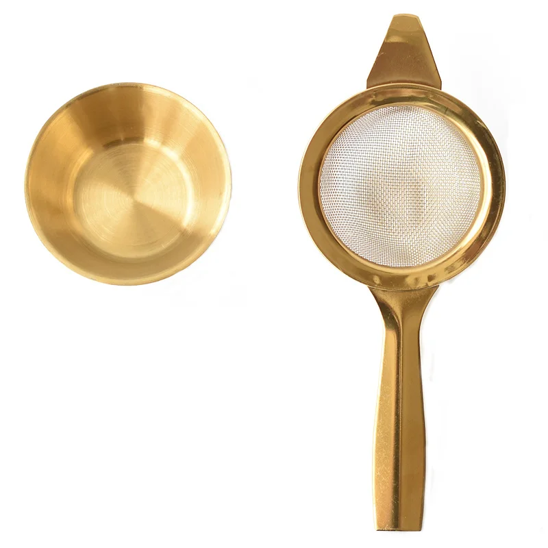 Gold Mesh Tea Infuser Reusable Tea Strainer Metal Cup Strainer Teapot Stainless Steel Loose Leaf Spice Filter Drinkware Tool