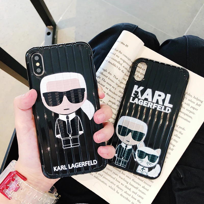 Роскошный чехол для телефона Karl Lagerfeld Trunk XiaoMi RedMi Note 7 6 K20 Pro силиконовый Мягкий ТПУ