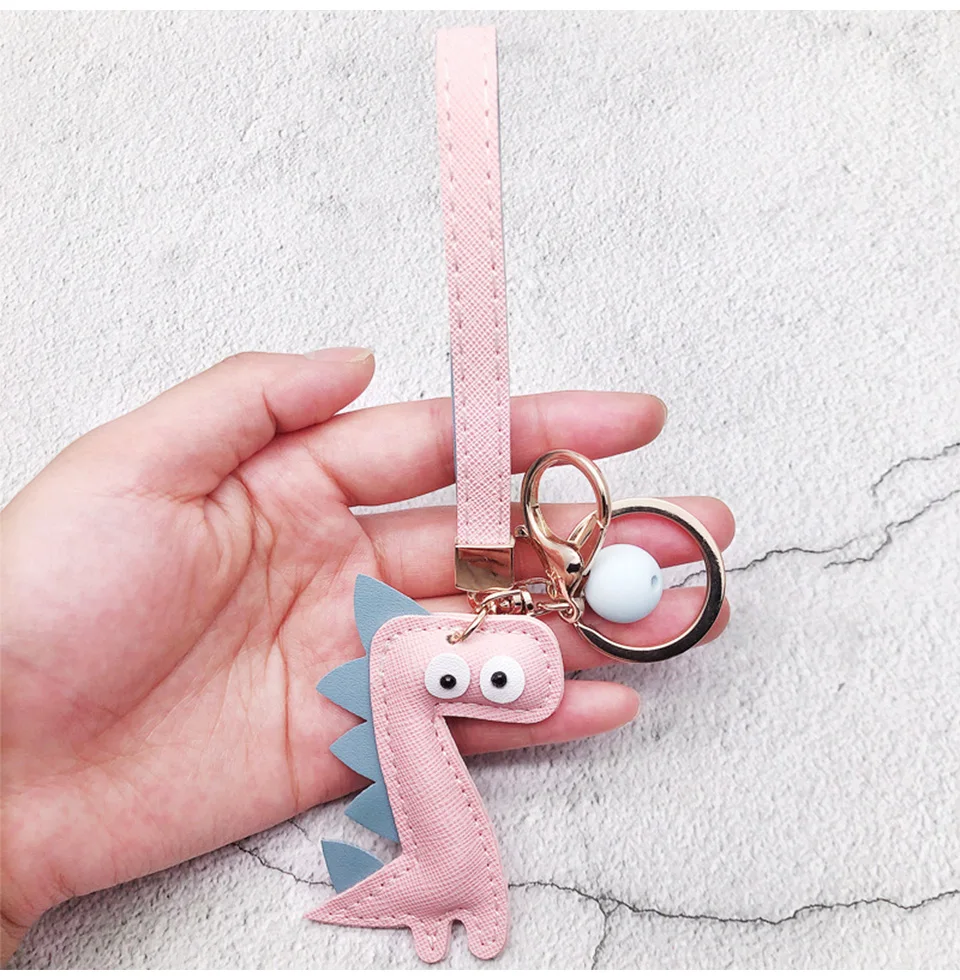 Милый брелок для ключей динозавры мультфильм животное кукла брелок Kawaii креативный брелок для ключей сумка автомобиль ювелирный подвесной Шарм для женщин девочек Подарки