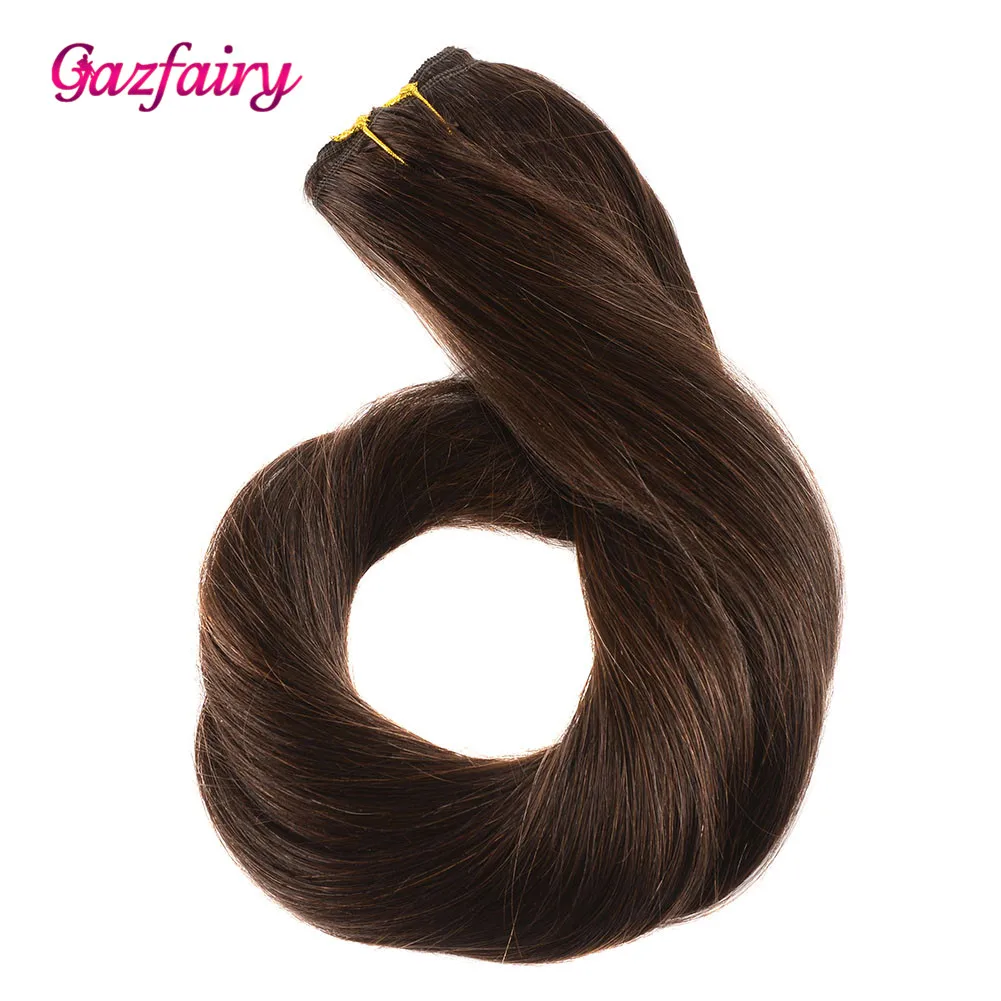 Gazfairy 20 ''10 шт./компл. 160 г прически Silky Straight, Волосы remy волосы на заколках для наращивания, волосы для наращивания на всю голову из двойной уточной нити чистый пианино эффектом деграде(переход от темного к Цвет