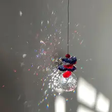 30 мм Хрустальные стеклянные бусины с хрустальными гранеными шариками для люстры Висячие части освещения suncatcher подвески