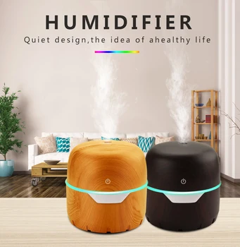 

DEKAXI 300ML Ultrasonic Air Humidifier Air Purifier Oil Diffuser USB Essential For Office Home With Colorful LED Night light