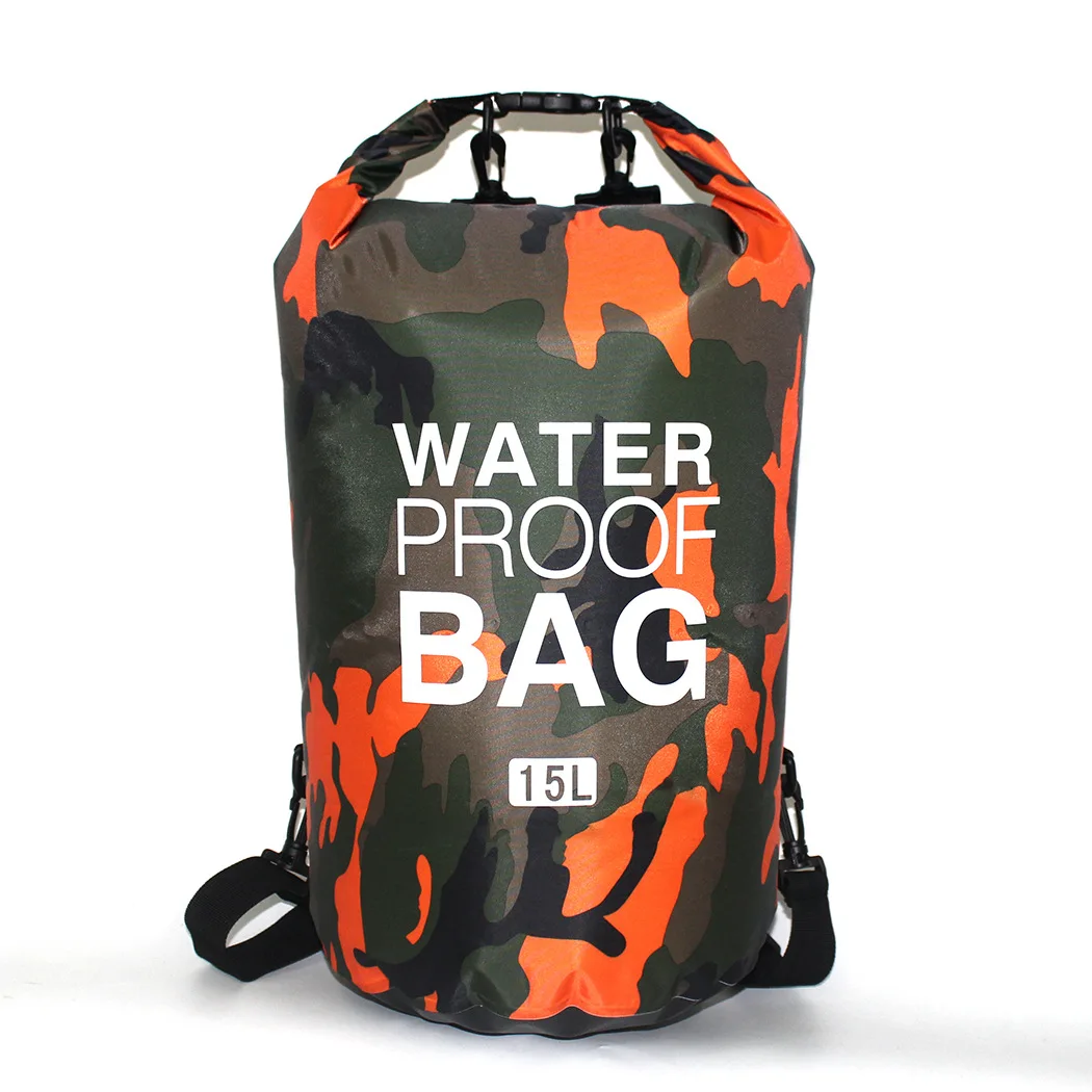 2/5/10/15L Outdoor Camouflage Waterproof Portable Rafting Diving Dry