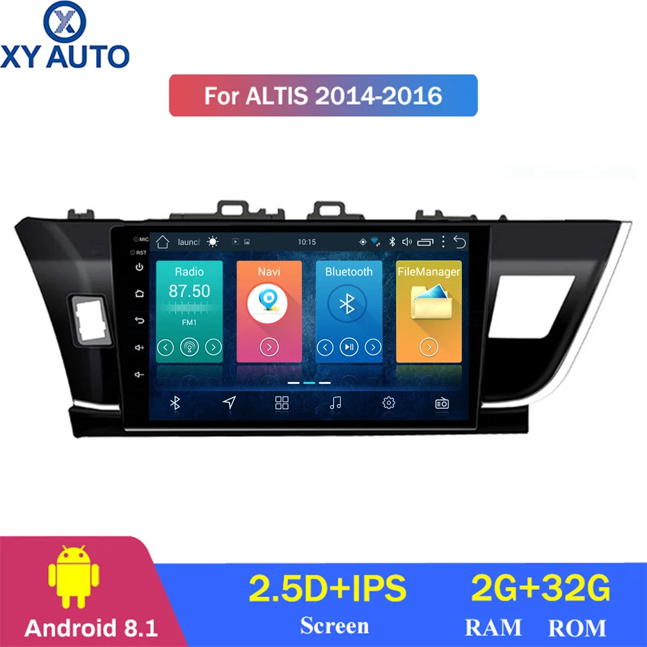 10 1 дюймовый 2.5D IPS HD мультисенсорный экран Android 2014 2 Гб ОЗУ 32 ПЗУ NAVI для toyota corolla altis