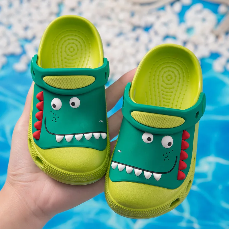 Сандалии мини Melissa 2020 с динозавром детские дышащие пляжные тапочки милым дном