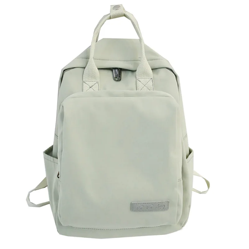 

Fresh And Literary Fan Pure Color Backpack Girl Out Travel Nylon Bag Soft And Comfortable High Quality Fabric Work Fine