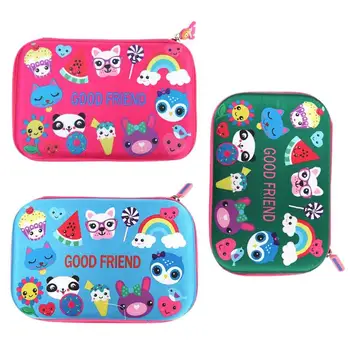

Hot sale Cute Pattern EVA Pencil Case Zipper Child Gift Makeup Storage Bag Stationery Box Gift Student School Supply