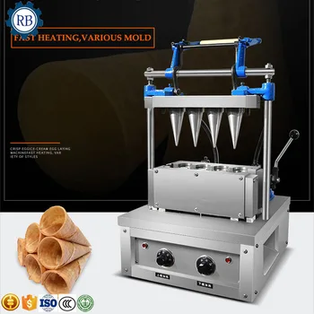 

stainless steel ice cream cone making machine automatic pizza cone biscuit cone maker waffle cup cone forming making machine for