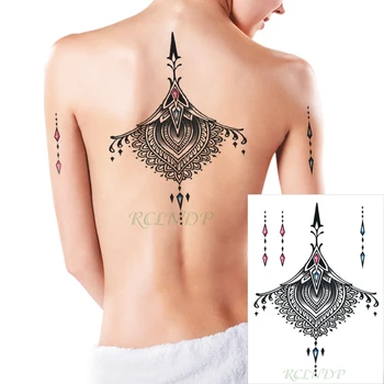 

Waterproof Temporary Tattoo sticker diamond datura Flower on Leg Arm Back Tattos Flash Tatoo Fake Tattoos for Girl Men Women