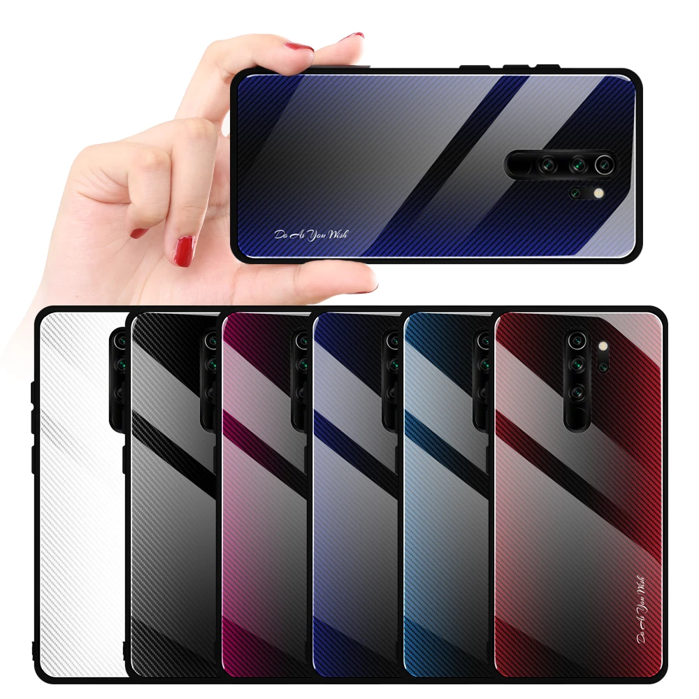 Чехол для Xiaomi Redmi Note 8 7 6 5 Pro 7A K20 жесткий защитный чехол из закаленного стекла с