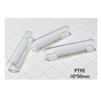 

PTFE Rod Glass sealed Polytetrafluoroethylene Rod Fluoride Element Collection Corrosion Resistance High Lubrication Dia.10x50 mm