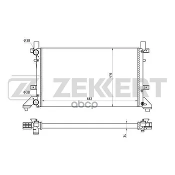 

Radiator OHL. DV. VW LT 28-35 II 96- 28-46 II 96-zekkert art. mk-1108