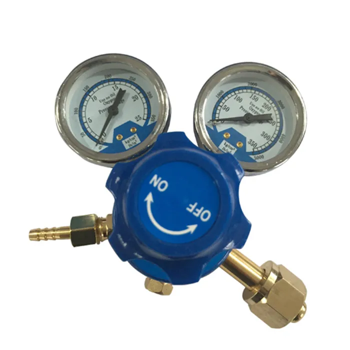 

O2 pressure regulator with gauge for welding