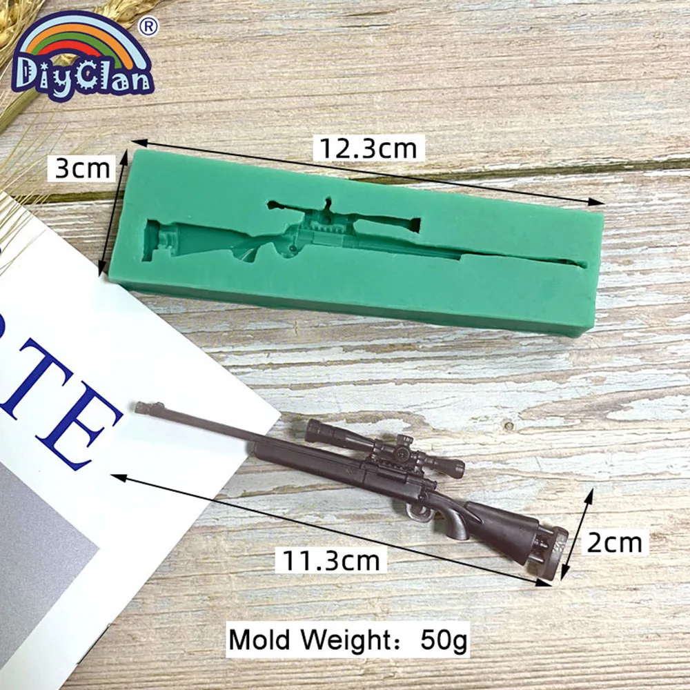 Gun Silicone Mold Chocolate Fondant Cake Decorating Tools DIY