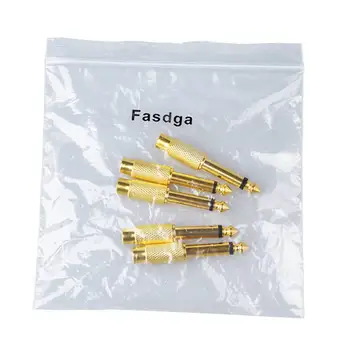 

Fasdga 5pcs 6.35mm 1/4inch Male Mono Plug To RCA Female Jack Audio Adapter Connector