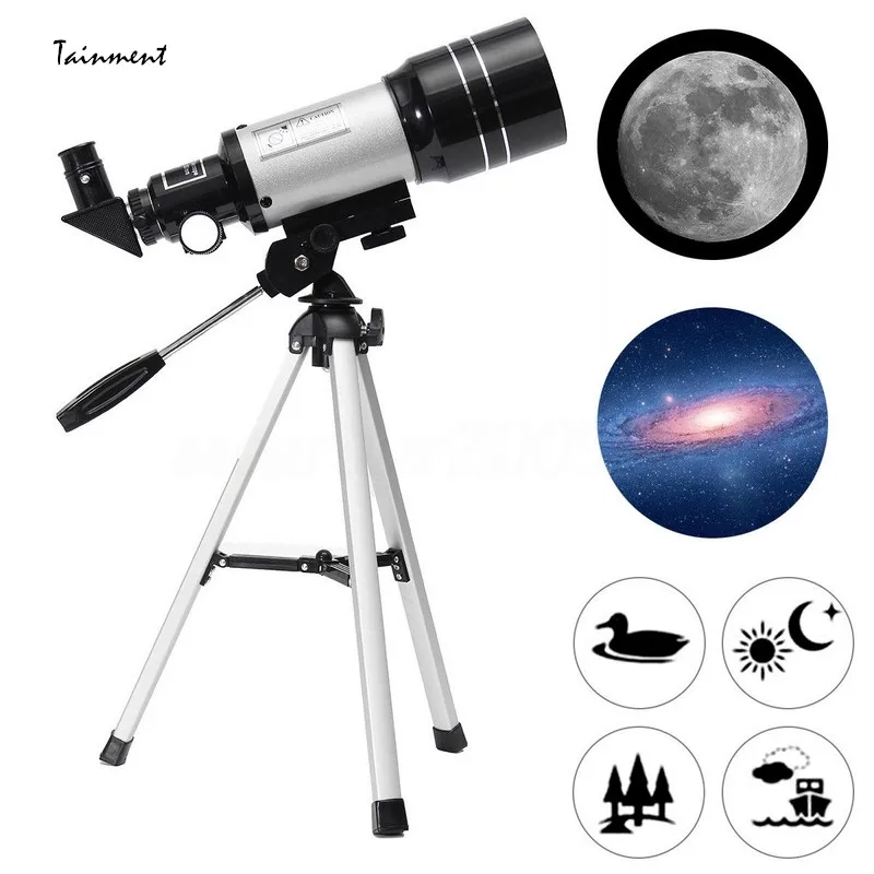 

F30070M HD Astronomical Telescope with Tripod Phone Adapter Monocular Moon Bird Watching Astronomy for Beginners Kids Adult Gift