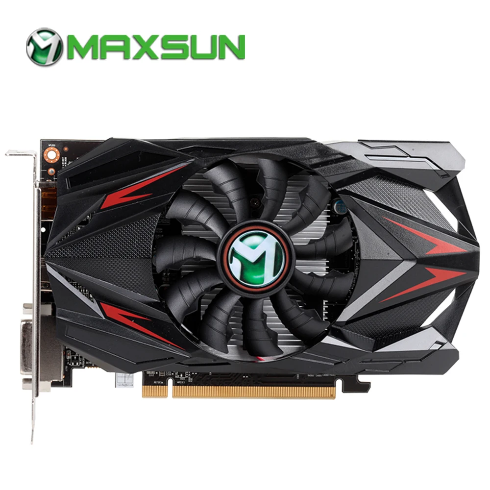 Графическая карта MAXSUN rx 550 Transformers 4G AMD GDDR5 128 бит 1183 МГц 6000 14 нм HDMI + DP DVI PWM 50 Вт 512