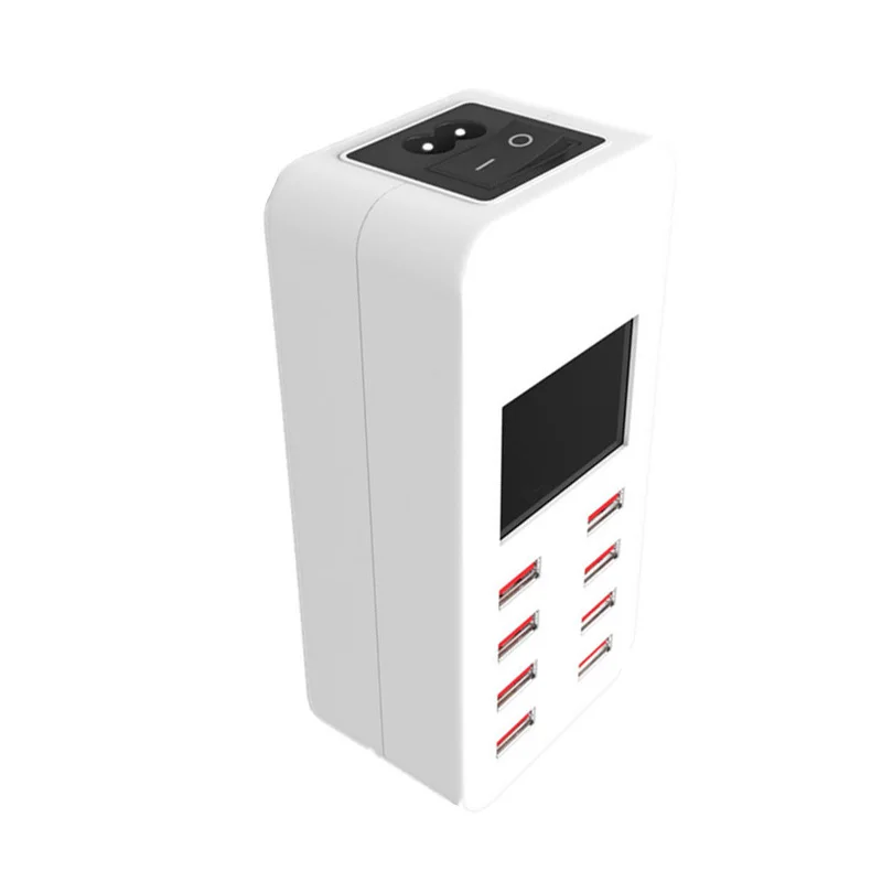 New Practical 8-Port USB Smart Digital Display Charger Multi-use Charging For Smart Phones For MP3/MP4 For Cameras etc.