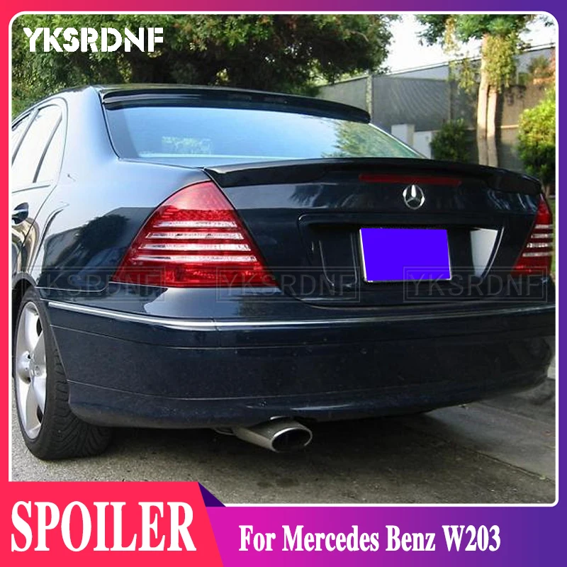 

YKSRDNF Carbon Fiber Rear Roof Spoiler For Mercedes-Benz W203 2000-2007 Car Rear Wing Rear Boot Trunk Lip Spoiler Car Styling