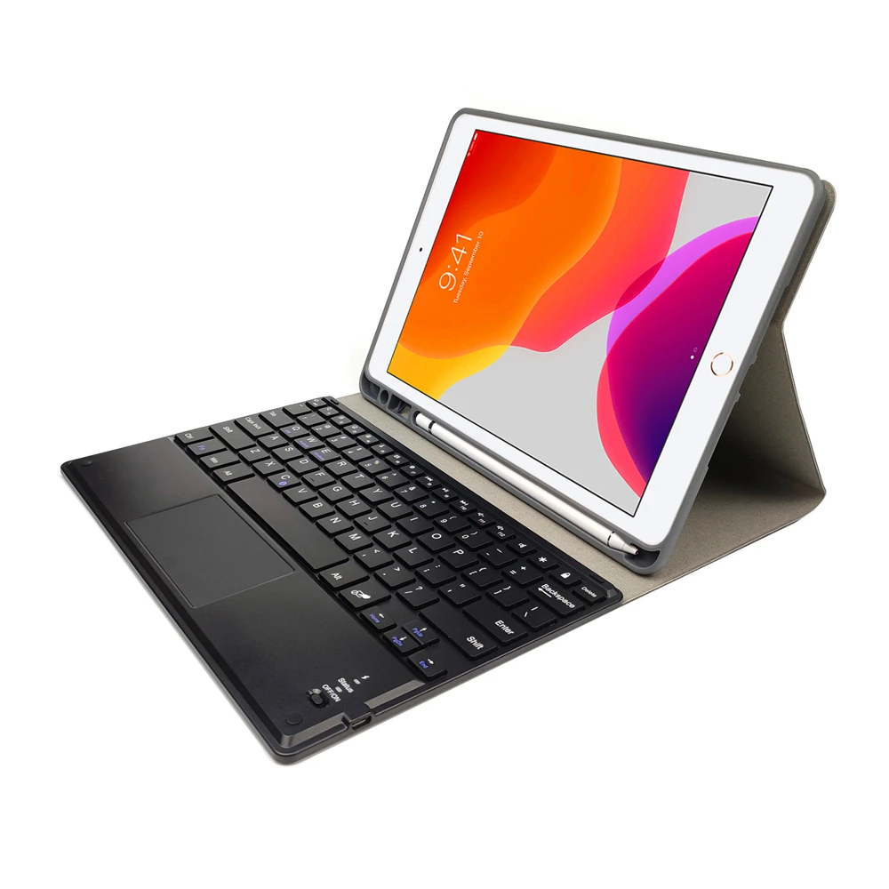 Keyboard Case For iPad 10.2 inch 2019 7th Gen Tablet Case PU Leather Flip Stand Detachable Bluetoot