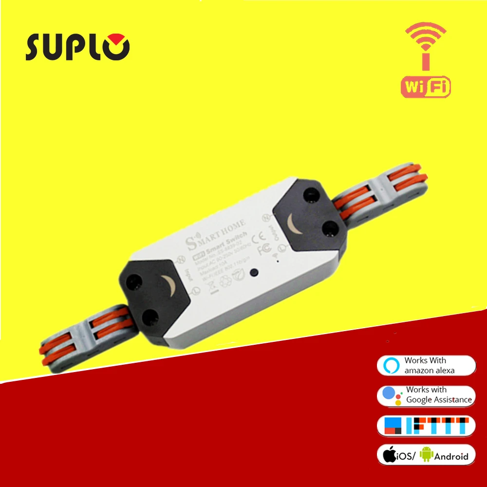 

SUPLO Wifi Switch Smart WiFi Relay Switch Wireless Light Remote Control Module For Smart Home Automation