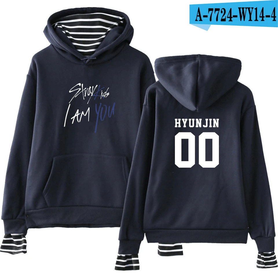 navy blue Frdun/модные теплые толстовки с капюшоном для детей «I Am You fans», толстовки с длинными рукавами для поклонников, одежда для мужчин и женщин - Цвет: navy blue