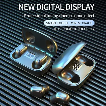 

Wireless Earphones Bluetooth 5.0 Digital Display Support Call Long Standby Time Earphones Stereo Handsfree Headset with Mic