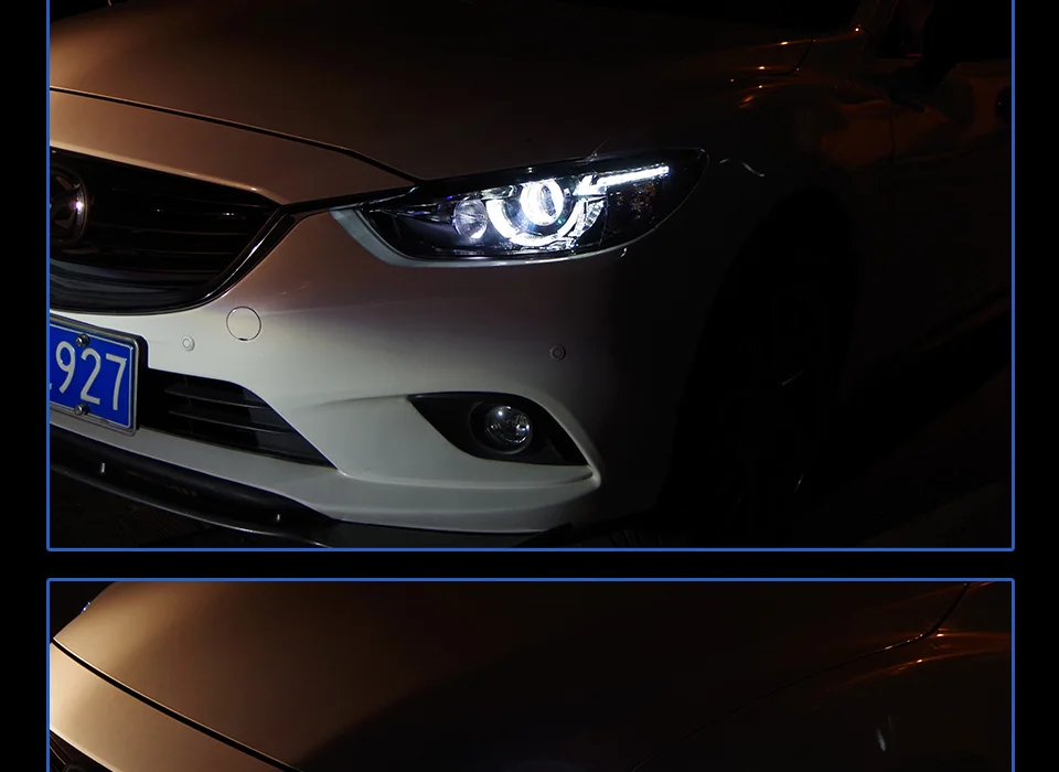 Фары для автомобиля Mazda 6 Atenza 2013- DRL дневные ходовые огни головная лампа светодиодный Биксеноновая лампа Противотуманные фары, аксессуары для автомобиля