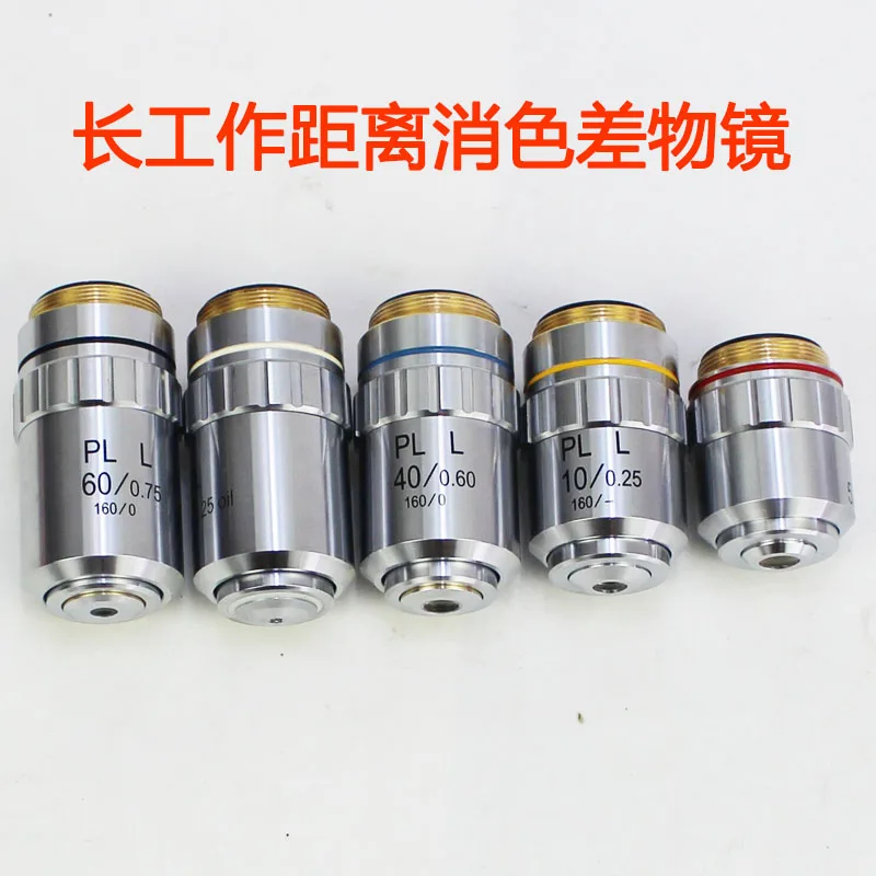 US $41.40 Microscope Long Working Distance Flat Field Chromatic Aberration Objective Lens